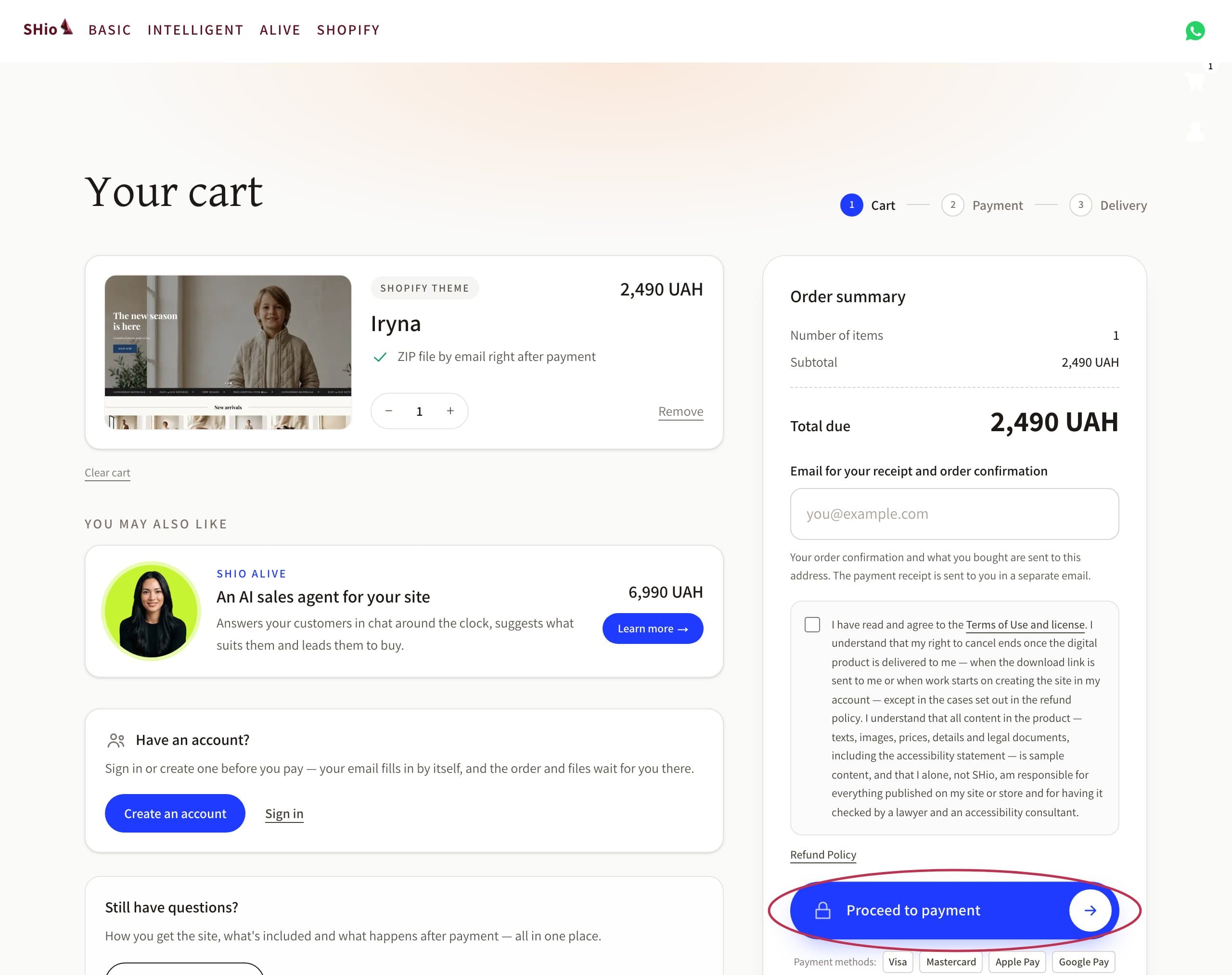 Fill in your details and pay