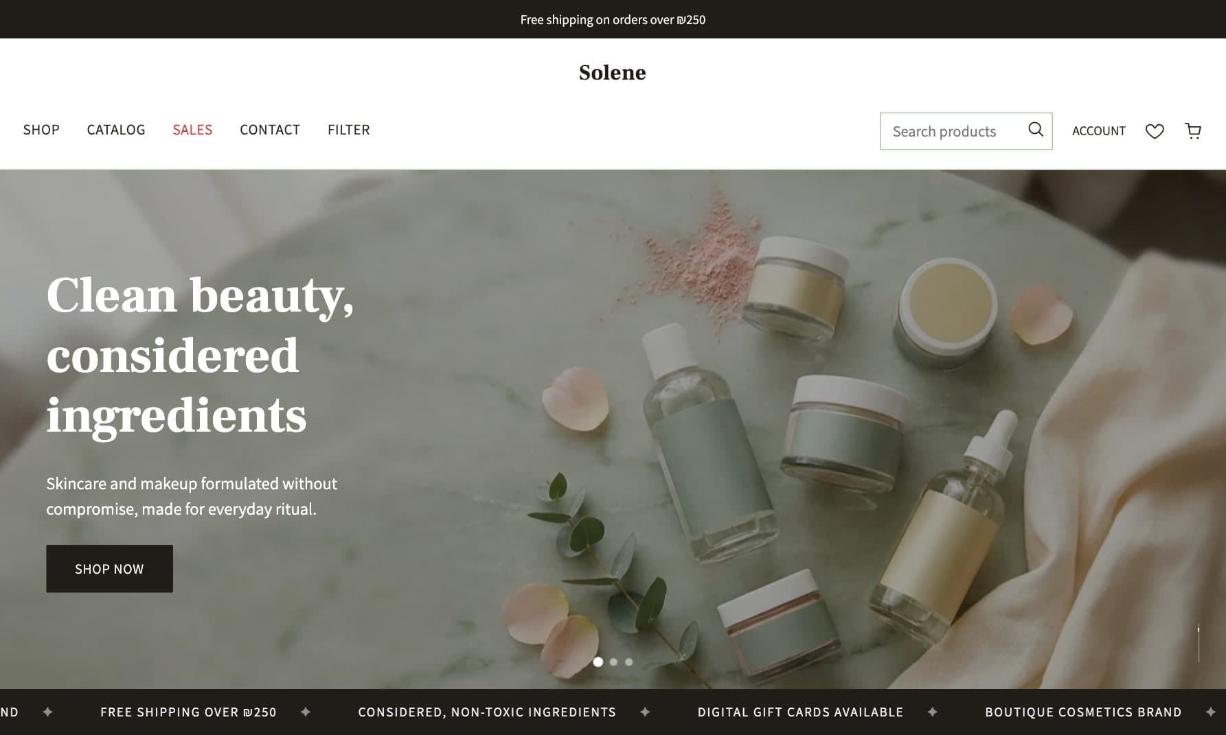 Solene — Shopify Theme · Cosmetics